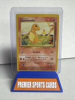 CHARMANDER 46/102 - VINTAGE WOTC POKEMON CARD - BASE SET - MP/HP - Image 1