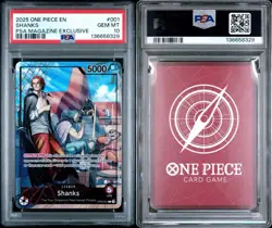 Shanks (2025 PSA Magazine Promo) OP09-001 One Piece Promotion Cards Foil PSA 10 - Image 3