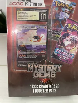 Pokemon Mystery Gems 1 CGC Graded Card & 1 Booster Pack 2025! New Sealed Box! - Image 2