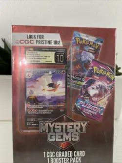 Pokemon Mystery Gems 1 CGC Graded Card & 1 Booster Pack 2025! New Sealed Box! - Image 3