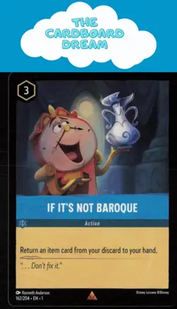 If It's Not Baroque The First Chapter #162/204 Rare Disney Lorcana Card - Image 1