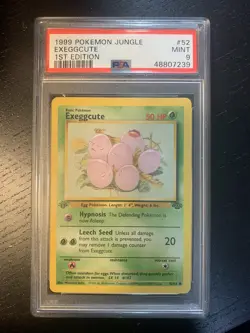 PSA 9 MINT Exeggcute 1999 Jungle 1st Edition Pokemon Card 52/64 - Image 1