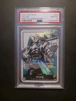 One Piece Card Game TCG OP03-022 Arlong Alt Art Leader PSA 10 - Image 1