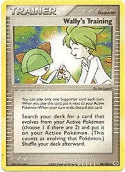 Pokemon EX Emerald 85/106 Card - Wally's Training - Image 1