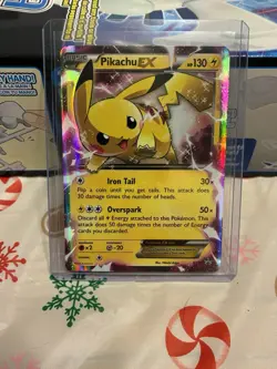 Pikachu EX XY84 Holo Black Star Promo Pokemon NM Card - Image 1