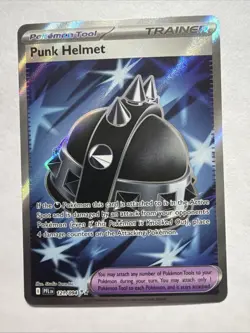 Punk Helmet 121/094 Me02: Phantasmal Flames Holo Pokemon Card TCG Ultra Rare - Image 1
