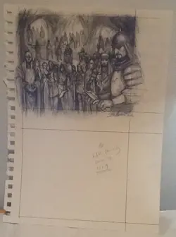 L5R CCG Ivory Edition Unsettling Gathering Original Card Sketch Art Britt Morgan - Image 2