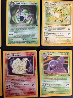 Pokemon TCG Vintage Holo Lot of 7 Cards Base Set Rocket Fossil Raichu Ninetales - Image 4