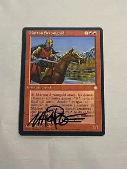 MTG Spanish Marton Stromgald Artist Proof and Signature Signed Poole - Image 1