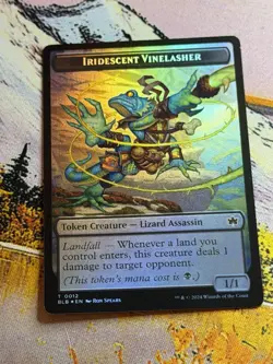 Iridescent Vinelasher T 0012 Fish Foil Token MTG NM - Bloomburrow - Image 2