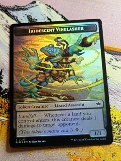Iridescent Vinelasher T 0012 Fish Foil Token MTG NM - Bloomburrow - Image 4