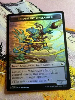 Iridescent Vinelasher T 0012 Fish Foil Token MTG NM - Bloomburrow - Image 5