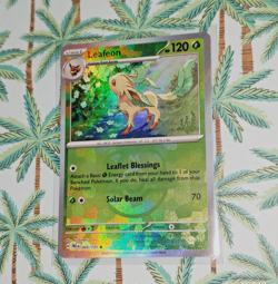 Pokemon TCG Leafeon Master Ball Reverse Holo Prismatic Evolutions 005/131 NM - Image 1