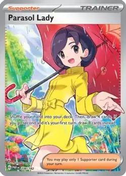 Parasol Lady - 238/182 - Ultra Rare NM, English Pokemon Paradox Rift - Image 1