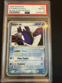 2006 POKEMON BLACK STAR PROMOS #037 KYOGRE EX-HOLO BLACK STAR PROMOS PSA 8 NM-MT - Image 2