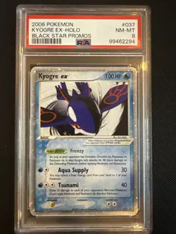 2006 POKEMON BLACK STAR PROMOS #037 KYOGRE EX-HOLO BLACK STAR PROMOS PSA 8 NM-MT - Image 4