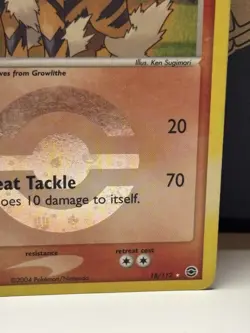 Pokemon TCG: 2004 EX FireRed & LeafGreen Arcanine 18/112 Reverse Holo MP - Image 5