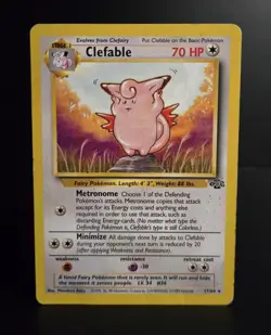Pokemon TCG - CLEFABLE - 17/64 - RARE - UNLIMITED - JUNGLE (1999) - WOTC - MP - Image 1
