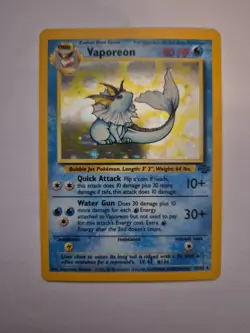 Pokemon TCG Jungle - Vaporeon 12/64 - Holo Unlimited Holo Rare - LP 1999 (R) - Image 1
