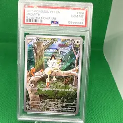 2025 POKEMON PFL EN-PHANTASMAL FLAMES ILLUSTRATION RARE #106 MEOWTH PSA 10 - Image 1