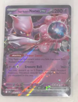 Pokemon Team Rocket's Mewtwo ex Double Rare SV10: Destined Rivals 081/182 NM - Image 1