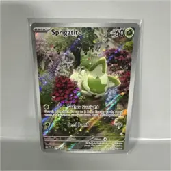 Pokemon TCG Sprigatito 196/193 SV02 Paldea Evolved Holo Illustration Rare - Image 1