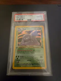 Pokemon Fossil Muk Holo 1st Edition PSA 10 - Image 1