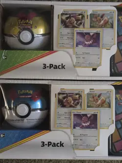 Pokemon TCG: Eevee Collector's Treasure Chest with 2 Poke Ball Tins 3-Pack 2 Lot 820650101373 - Image 2