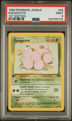 1999 Pokemon Jungle 1st Edition PSA MT 9 Exeggcute 1st Edition - Image 1