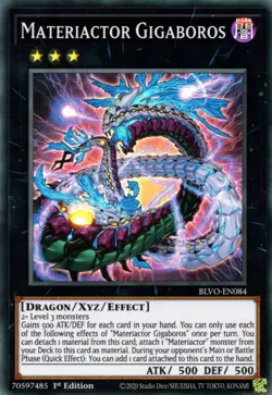 Materiactor Gigaboros - BLVO-EN084 - Super Rare - 1st Edition Near Mint Yugioh C - Image 1