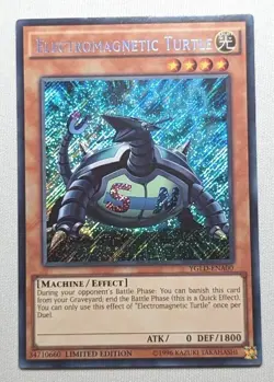 Yugioh Electromagnetic Turtle YGLD-ENA00 Secret Rare Limited Edition - LP - Image 1