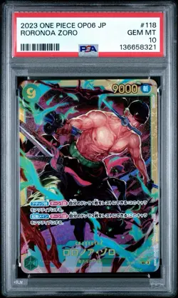 Roronoa Zoro (JP) - One piece: Wings Of The Captain - OP06-118 - Foil - PSA 10 - Image 1