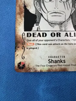One Piece TCG - Wanted Shanks OP09-004 SR - SP Alt Art - English - NM - Image 3