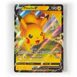 Pokemon - Pikachu V - 043/185 - SWSH Vivid Voltage - Half Art Card - Image 1