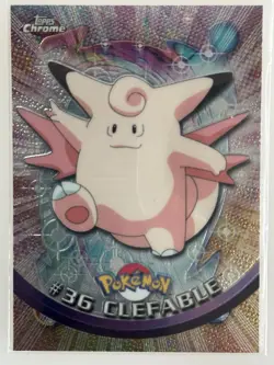 2000 Topps Chrome Pokemon Clefable #36 Base Card - TV Animation Edition - Image 1