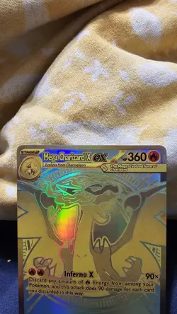 Mega Charizard X ex Gold Foil Fan Art Card - Image 4