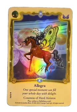 Bella Sara Rare Foil ALLEGRA S4/55 Herds from North of North Series Card Single - Image 1