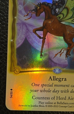 Bella Sara Rare Foil ALLEGRA S4/55 Herds from North of North Series Card Single - Image 3