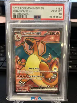 Pokemon TCG Charizard EX Scarlet & Violet Holo Ultra Rare Card 183/165 PSA 10 - Image 1