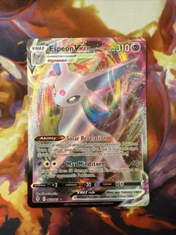 Espeon VMAX 65/203 Evolving Skies Full Art Ultra Rare Holo Pokemon Card - Raw NM - Image 1