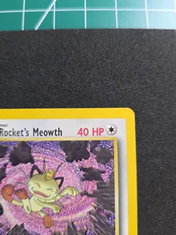 Team Rocket's Meowth 18 WOTC Black Star Promo Pokemon Card - Image 3