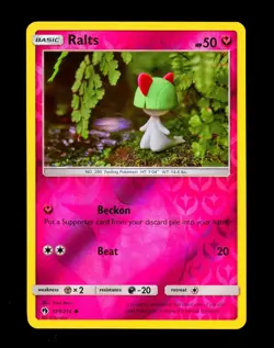 2018 Pokemon RALTS Lost Thunder REVERSE HOLO Foil Set Card 152/214 NM Yuka Morii - Image 1