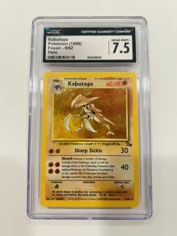 CGC 7.5 Kabutops 1999 Fossil 9/62 Holo Pokemon Card - Image 1