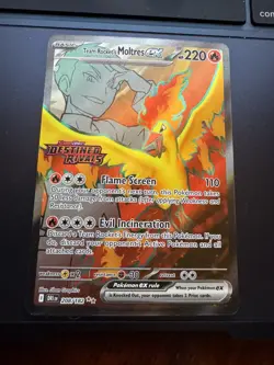 Team Rocket's Moltres ex - (Destined Rivals Stamp) 208/182 Miscellaneous Cards & - Image 1