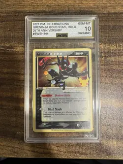 Pokemon TCG Gold Star Greninja Promo Card SWSH144 Celebrations AGS 10 Gem Mint - Image 1