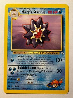 Misty's Starmie 56/132 Gym Heroes Pokemon Card NM Vintage - Image 1