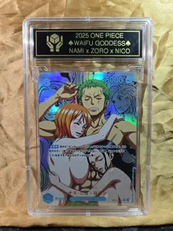 NAMI x ZORO x NICO ROBIN One Piece Waifu Goddess CUSTOM CARD - Image 1