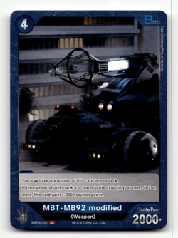 Godzilla Card Game MBT-MB92 modified (C) - G: Monsters Raid Again - Image 1