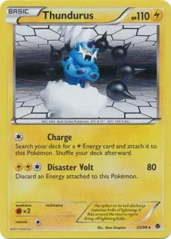 Pokemon Emerging Powers 35/98 Card - Thundurus - Image 1
