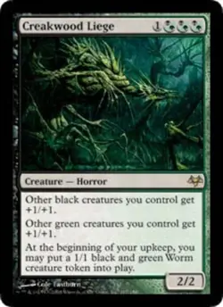 Moderate Play, English MTG Regular Creakwood Liege Eventide Magic the Gathering - Image 1